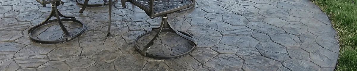 Garden relaxation area with professionally installed stone flooring in Dallas TX